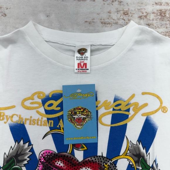 2000s Ed Hardy Christian Audigier Vintage Graphic Tees size S/M/L - Picture 4 of 12